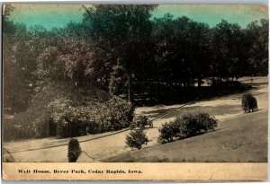 Well House, Bever Park, Cedar Rapids IA Vintage Postcard D03