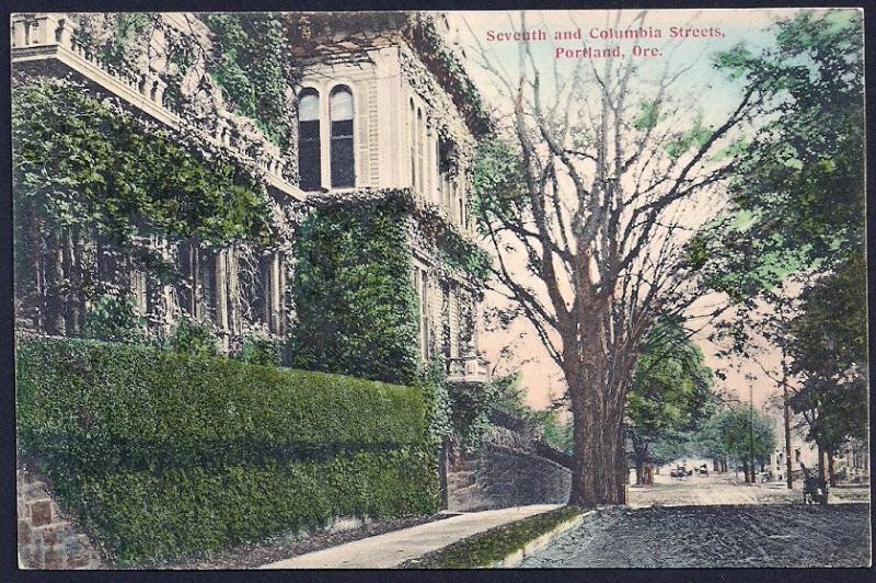 7th & Columbia Streets Portland Oregon unused c1910