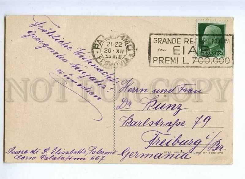 190824 ITALY PALERMO port Vintage RPPC 1939 year