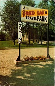 Postcard ON Eden Red Oak Travel Park Camping Highway 3 by Tillsonburg 1950s S99