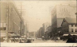 Waterbury Connecticut CT East Main St. c1910 Real Photo Postcard