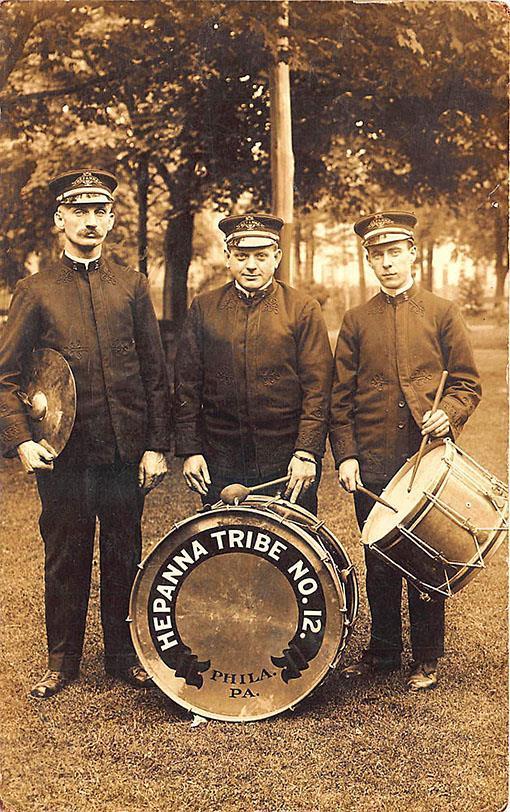 Philadelphia PA Hepanna Tribe Band Musical Instruments Drums RPPC