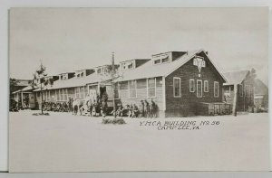 Camp Lee Virginia Y.M.C.A Building No.56 Military Soldiers VA Postcard P15