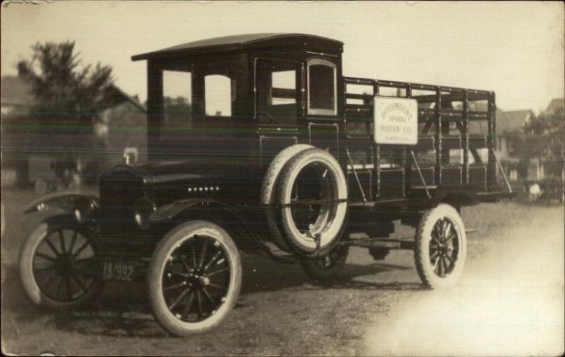 Somerville NJ Rosemount Spring Water Delivery Truck Real Photo Postcard c1915