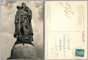 BERLIN GERMANY RUSSIAN SOLDIER MONUMENT VINTAGE 1965 REAL PHOTO POSTCARD RPPC