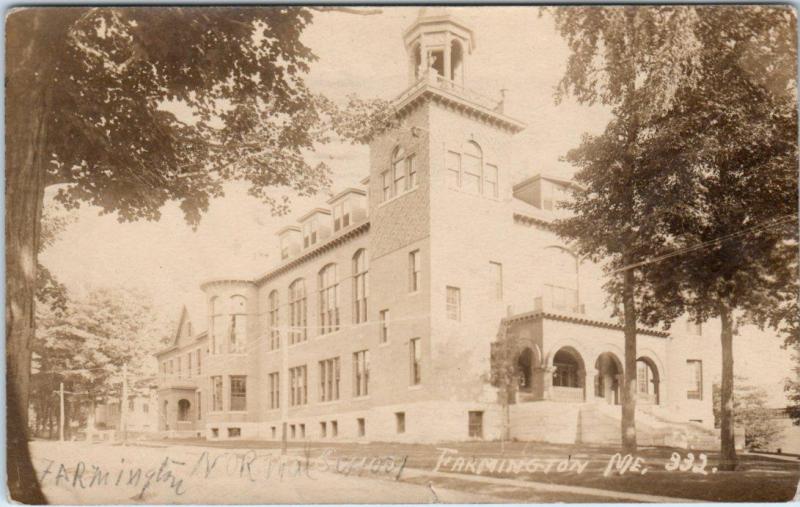 RPPC  FARMINGTON, Maine   ME    Farmington NORMAL SCHOOL  1945   Postcard