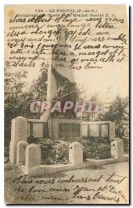 Old Postcard Le Portel P C're Dead Monument of the Great War