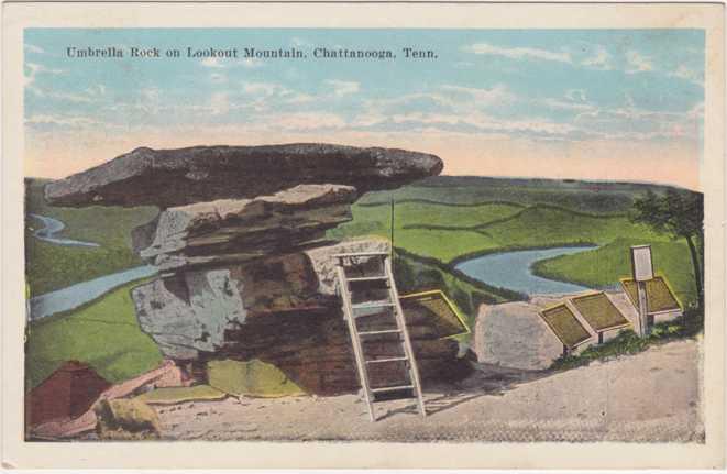 Umbrella Rock on Lookout Mountain Near Chattanooga TN, Tennessee - WB