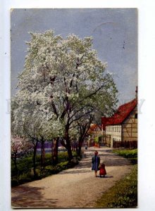 241262 GERMANY village bloom Photochromie 1919 year RPPC