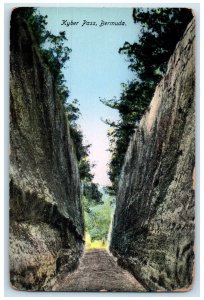 c1910 Scene at the Kyber Pass Bermuda Posted Antique Yankee Store Postcard