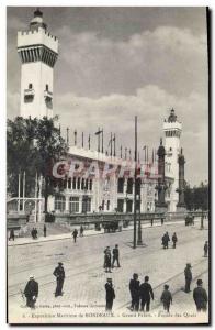 Old Postcard Lighthouse Maritime Exhibition in Bordeaux Grand Palace Facade Q...