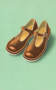 Childrens 1950s School Girls Sandals Shoes Vintage Ladybird Book Postcard