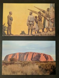 Mint Vintage 7 Postcard Lot Bahamas Caribbean Uluru Lanarkshire Sculptor RPPC