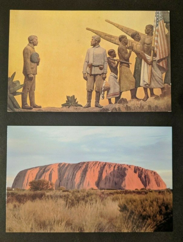 Mint Vintage 7 Postcard Lot Bahamas Caribbean Uluru Lanarkshire Sculptor RPPC