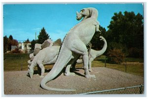 c1950 Dinosaur Group Utah Field House History State Park Vernal Utah UT Postcard