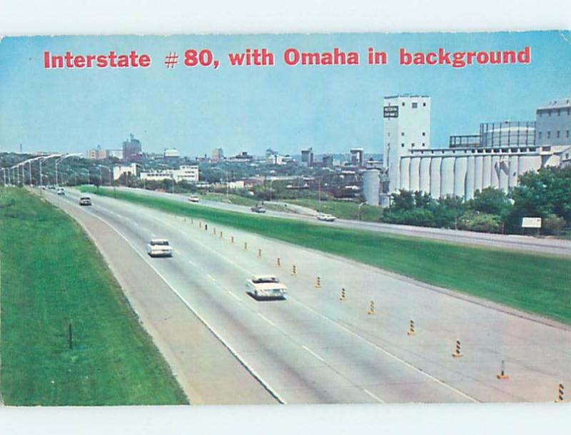 1960's INTERSTATE I-80 HIGHWAY Omaha Nebraska NE F9120