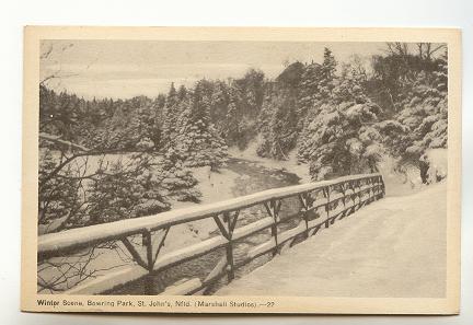 Winter Road, Bowing Park, St.John's Newfoundland, Marshall Studios,