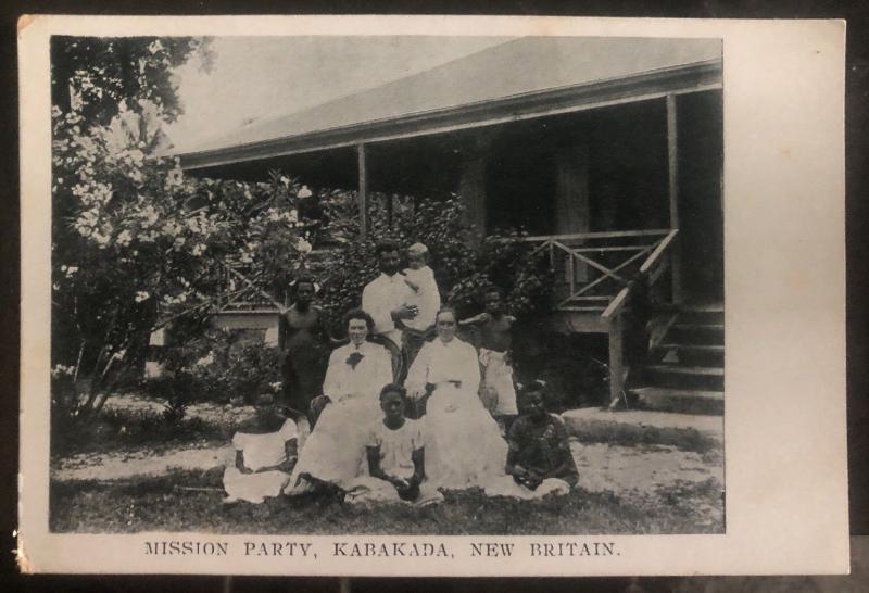 Mint Kabakada Papua New Guinea Real Picture Postcard RPPC Mission Party