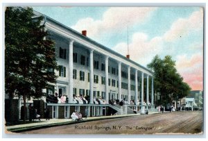 1911 Earlington Exterior Building Richfield Springs New York NY Vintage Postcard
