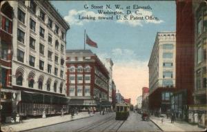 Washington DC G Street NW at 11th c1910 Postcard