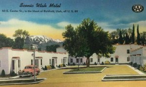 Richfield UT Motel Postcard US 89 Center Street Roadside AAA Linen