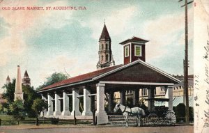 Vintage Postcard 1907 Old Slave Market Open-Air Pavilion St. Augustine Florida