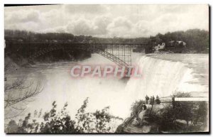 Old Postcard American Falls from Goat Island