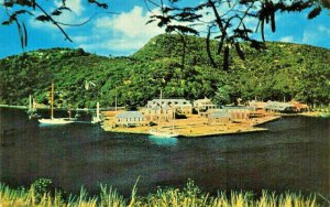 Antigua B. W. I. Nelson's Dockyard From Clarence House Postcard