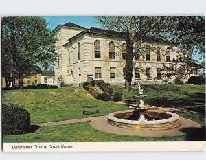 Postcard Dorchester County Courthouse Cambridge Maryland USA