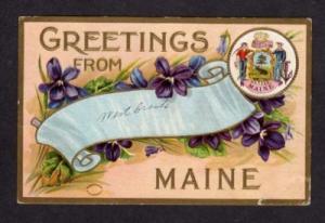 ME Greetings From WESTBROOK MAINE Postcard 1910 PC