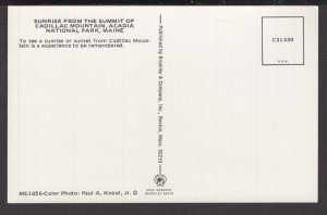 Maine Sunrise the Summit of Cadillac Mountain, Aradia National Park - Chrome