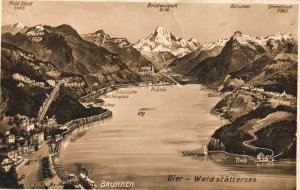 Switzerland Brunnen Vierwaldstättersee Vintage RPPC 03.67