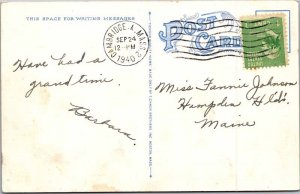 Postcard SCHOOL SCENE Cambridge Massachusetts MA AM6188