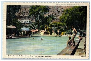 1948 Swimming Pool The Desert Inn Palm Springs California CA Posted Postcard