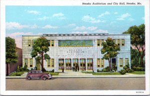 Postcard MO Neosho - Auditorium and City Hall