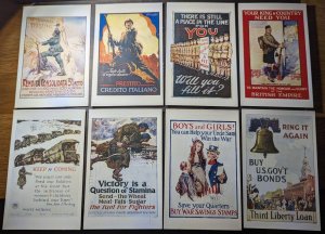 Lot of 11 Mint France WWI Patriotic Red Cross Artistic French Postcards