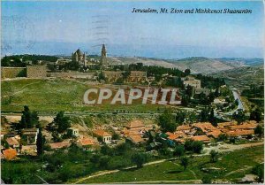 Postcard Modern Jerusalem Mt Zion and Mishkenot Sha'ananim