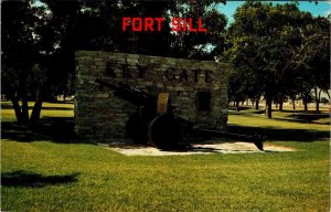 2~Postcards OK, Oklahoma  FORT SILL  Key Gate Entrance & Army Training/Howitzers