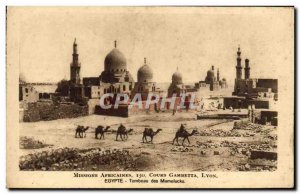 Old Postcard African Missions Course Gambetta Lyon Egypt Tomb of the Mamelukes