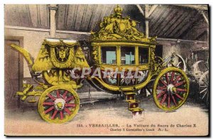 Old Postcard Palace of Versailles The car of Charles X's coronation