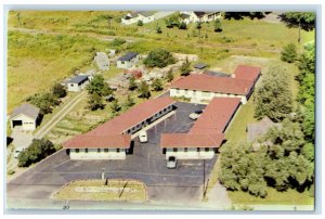 c1960 Birds Eye View Normanor Motel Rochester New York Unposted Vintage Postcard