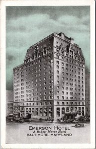 USA Emerson Hotel Baltimore Maryland Vintage Postcard 03.77