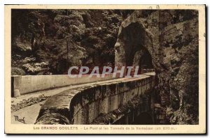 Old Postcard The Great Narrow Bridge and Tunnel of Vernaison