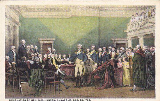 Resignation Of General Washington Annapolis 23 December 1783 Painting By John...