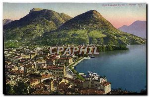 Old Postcard Lugano Verso il Monte Bre