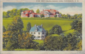 Parkersburg West Virginia 1940s Postcard West Virginia Masonic Home