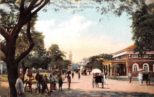 Street Scene, Fort Colombo Ceylon, Ceylan Writing on back 