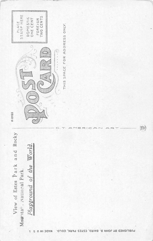 J27/ Big Thompson Canyon Colorado Postcard c1910 Loveland Estes Park 106