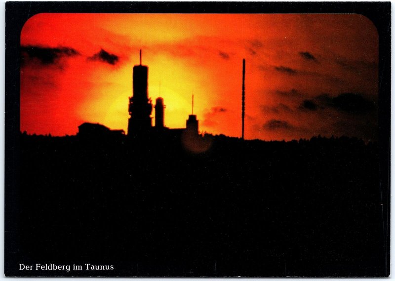 VINTAGE CONTINENTAL SIZE POSTCARD THE FELDBERG PEAK AT TAUNAS HESSE GERMANY