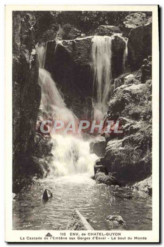 Postcard Old Env Chatel Guyon The Cascade of & # 39Embene the throats of & # ...